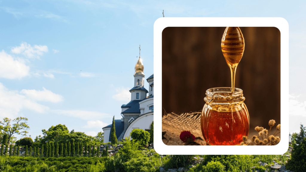 Ukrainian honey, a golden delight from the land of vast fields and blooming wildflowers.