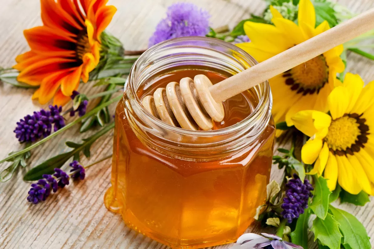 Wildflower honey produced from wild flowers